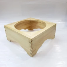 #6MFJ2075; Wooden stone bowl stand 20x7...