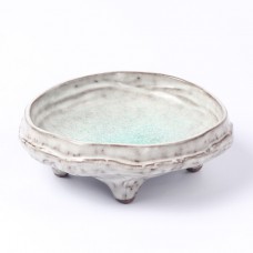 #BY-0273C; Ceramic bowl w. stand 5"..