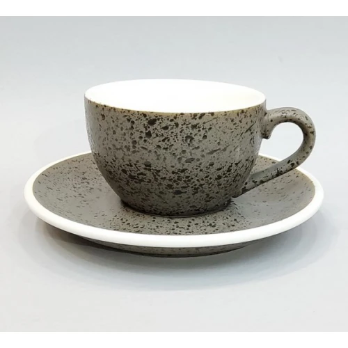 #EG220-GRT; Coffee cup + saucer 220ml #E /GRT