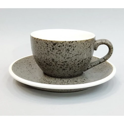 #EG300-GRT; Coffee cup + saucer 300ml #E /GRT