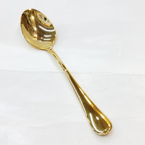 #1010201-DS-G;  S/S dessert spoon Golden