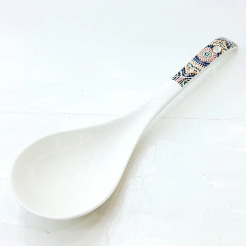 #05456;  Ceramic soup spoon #008