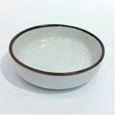 #AA4104-WT; Ceramic sauce dish #F776..