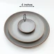 #AA5802; Ceramic 4" sauce dish #LJ