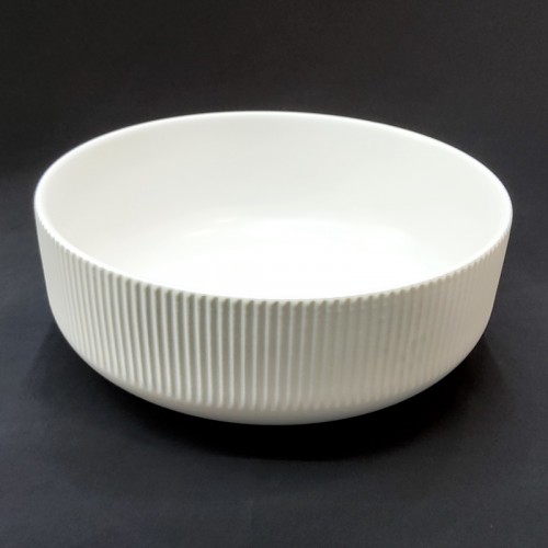 #AA5908WT; Ceramic 8" soup bowl - WT #KLS           