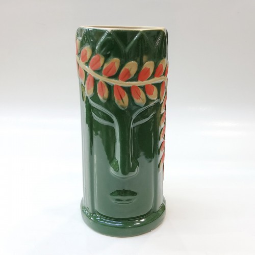 #AB0120; Ceramic tiki cup 425ml