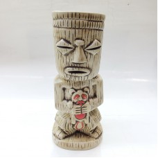 #AB7472; Ceramic tiki cup 400ml..