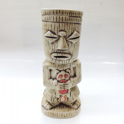 #AB7472; Ceramic tiki cup 400ml