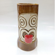 #AB7519; Ceramic tiki cup 450ml..