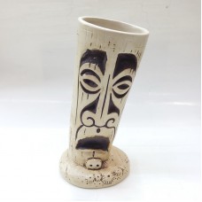 #AB7601; Ceramic tiki cup 400ml..