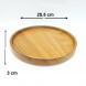 #AC10P; Acacia wood round plates 10"