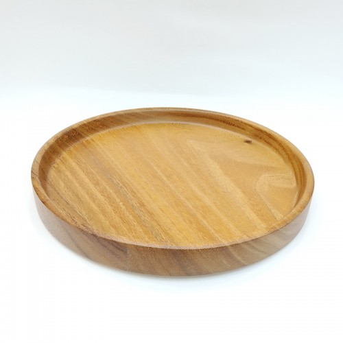 #AC10P; Acacia wood round plates 10"