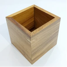 #AC10S10K; Acacia wood organizer H=10cm..