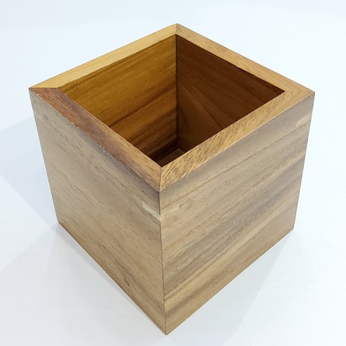 #AC10S10K; Acacia wood organizer H=10cm