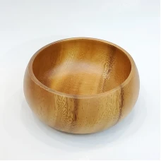 #AC12506W; Acacia wood bowl 12.5cm..