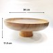 #AC12K; Acacia Wood Tray Stand 12"  