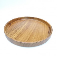 #AC12P; Acacia wood round plates 12"..