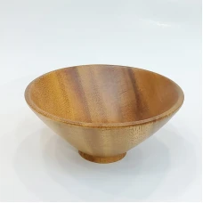 #AC13056W; Acacia wood bowl 13cm..