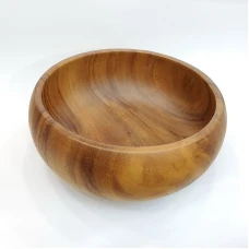 #AC146076W; Acacia wood bowl 14cm..