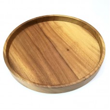 #AC14P; Acacia wood 14" tray..