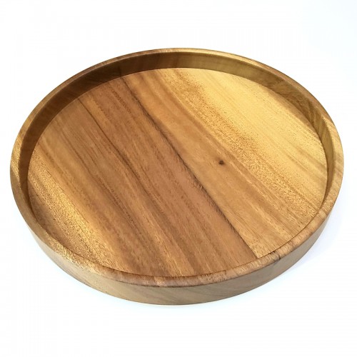 #AC14P; Acacia wood 14" tray