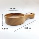 #AC15255; Acacia wood bowl w handle 15cm