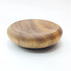 #AC153H; Wooden pebble bowl 15cm  ..