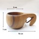 #AC1585-A; Acacia wood cup 150ml #A/L handle