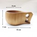 #AC1585-C; Acacia wood cup 150ml #C 2 holes