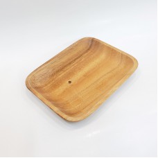 #AC165125; Acacia wood plate 16.5x12.5cm..