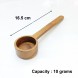 #AC16545S; Acacia wood coffee bean spoon 16.5cm