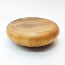 #AC184H; Wooden pebble bowl 18cm  ..