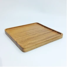 #AC2323; Acacia wood tray 23X23cm..