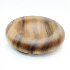 #AC241W; Wooden donut shape bowl 24cm ..