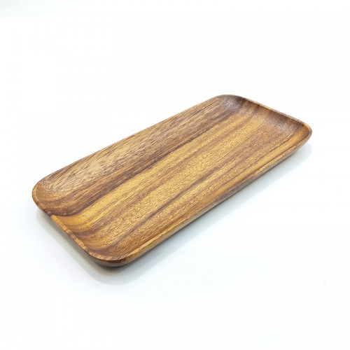 #AC25125; Acacia wood plate 25x12.5cm