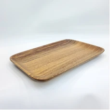 #AC25165; Acacia wood plate 25x16.5cm..