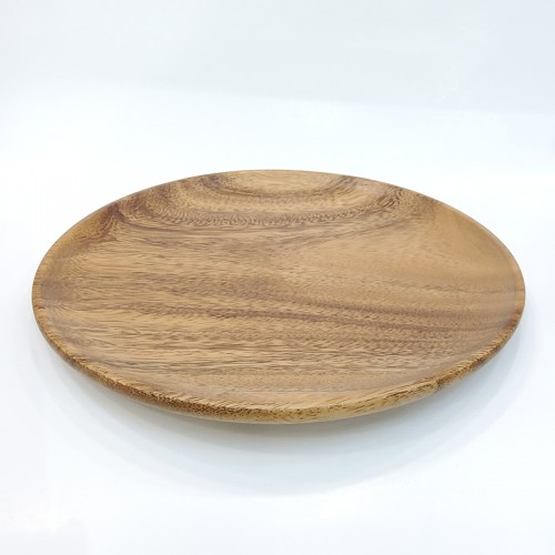 #AC25R; Acacia wood plate Dia. 25cm