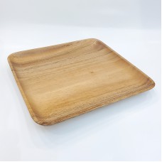 #AC25S; Acacia wood plate 25x25cm..