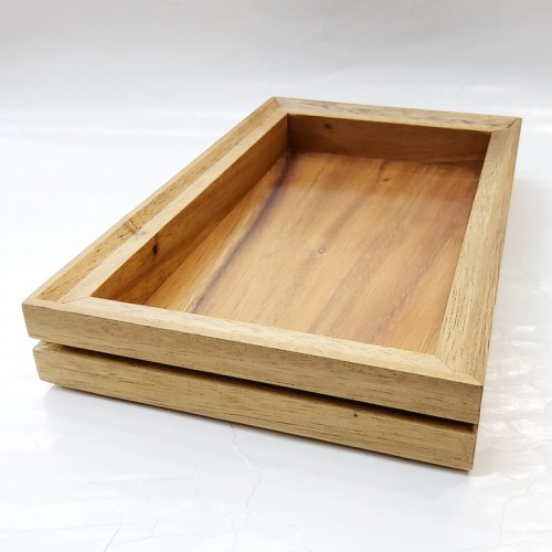 #AC265163KS; Acacia wood tray 26.5x16.3x4cm