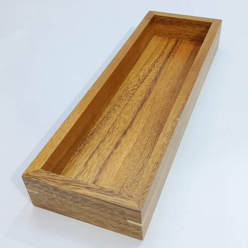 #AC3010K;  Acacia wood utensil holder 30x10