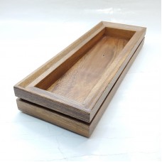 #AC31107K;  Acacia wood utensil holder 3..