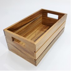 #AC3218K;  Acacia wood crate 32x18cm..