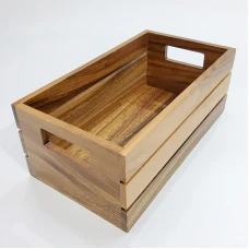 #AC3218K;  Acacia wood crate 32x18cm..