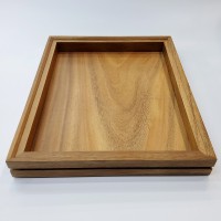 #AC325265KS;  Acacia flow tray 32.5x26.5x4cm