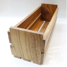 #AC3411K;  Acacia wood crate 34x11cm..