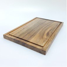 #AC3422;  Acacia wood serving board 34x2..