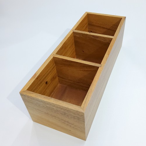 #AC3814K;  Acacia wood organizer 38x14cm