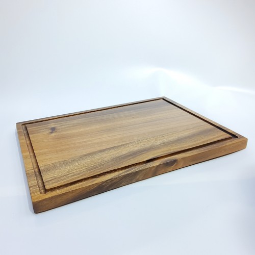 #AC3828;  Acacia wood serving board 38x28cm