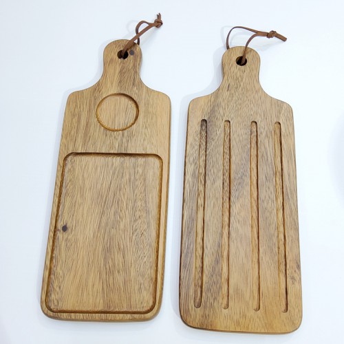 #AC3915;  Acacia wood serving board 39x15cm