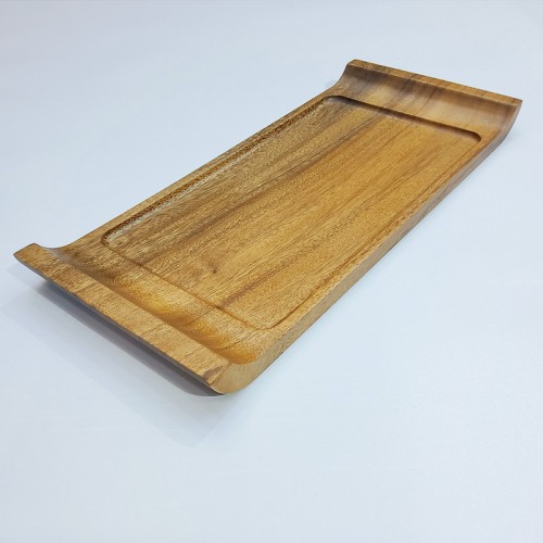 #AC395185;  Acacia wood serving tray 39.5x18.5cm